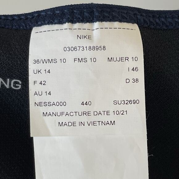 NWT Nike Swim Women's Performance Swimwear Navy Blue Size 10 NESSA000-440 - Picture 12 of 12